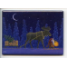 Magnet -  Tomte & Moose with Sleigh